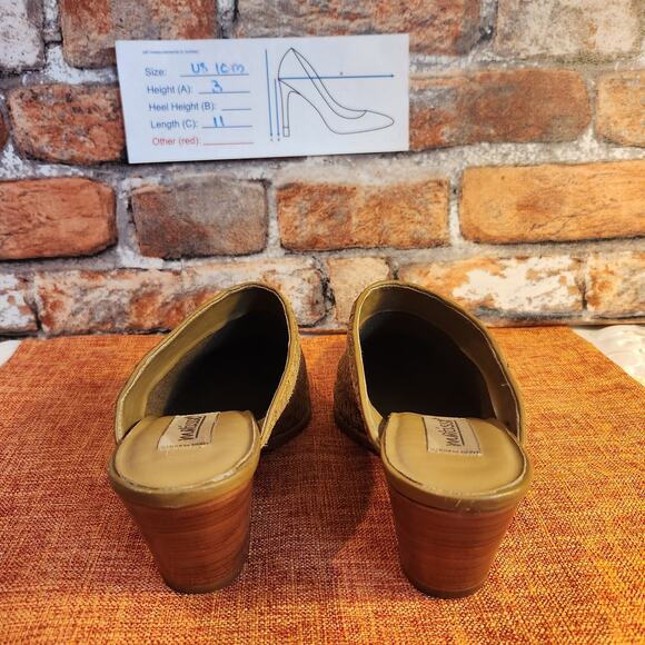 Matisse Basket Weave Leather Suede Block Heel Mule/Clog US Size 10 Anthropologie - Picture 5 of 11